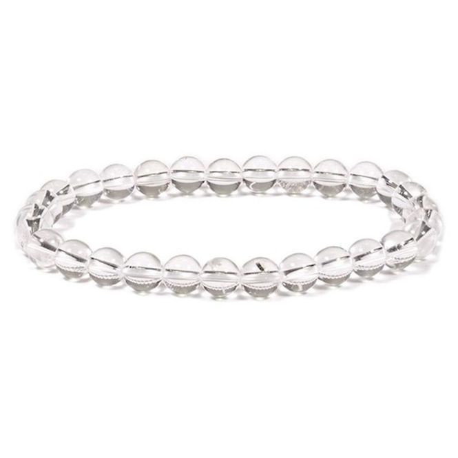 Hovedbilde Bergkrystall  6mm Armbånd 