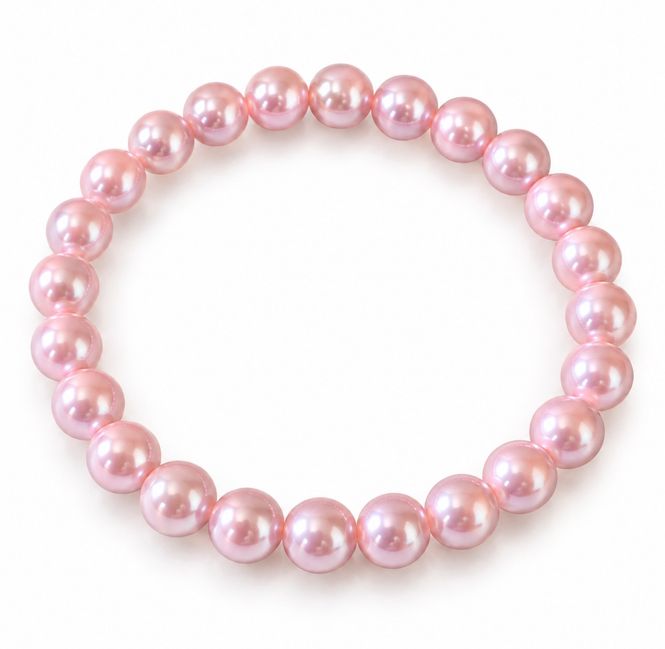 Hovedbilde  Rosa Perle  6mm Armbånd 