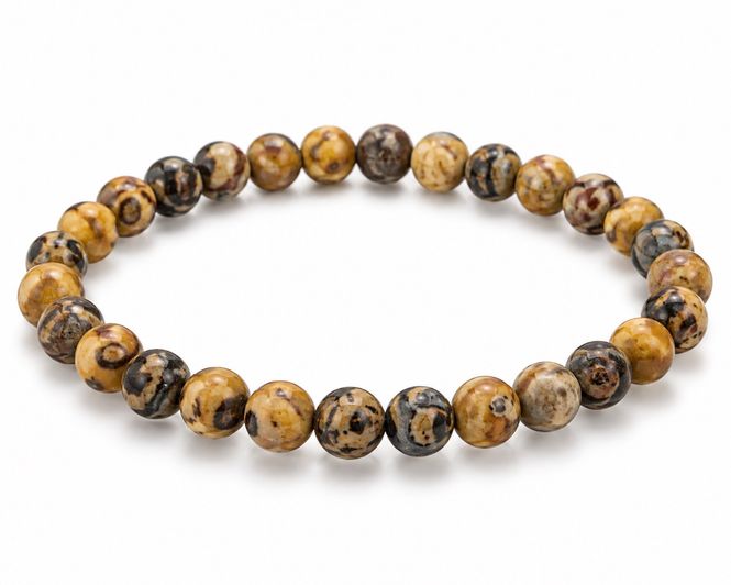 Hovedbilde Gul Leopard Jasper 6 mm ...