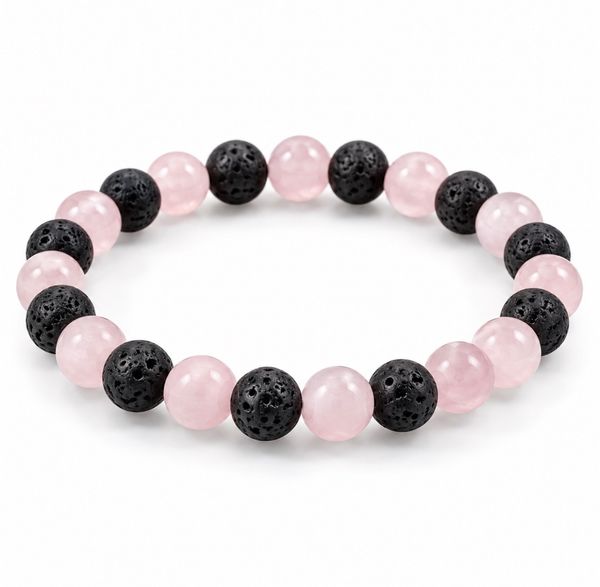 Hovedbilde Lava & Rosenkvarts Armbånd ...