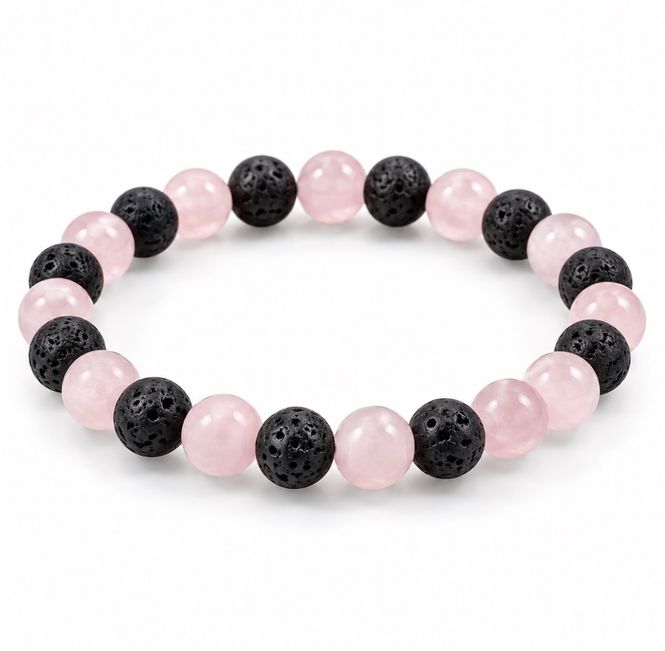 Hovedbilde Lava & Rosenkvarts Armbånd ...