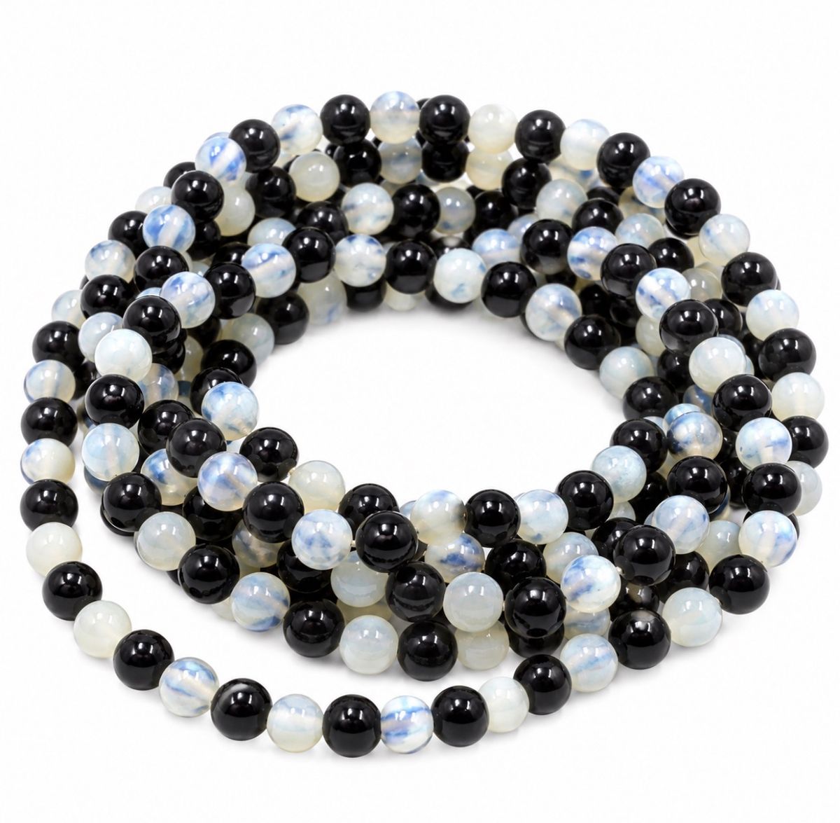 Hematitt & Opalitt 4mm Armbånd