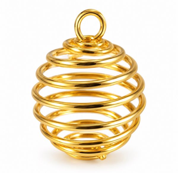 Hovedbilde Gullforgylt Spiralbur 20mm