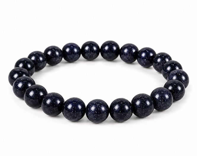 Hovedbilde  Stjernesten Blå 8mm Armbånd 