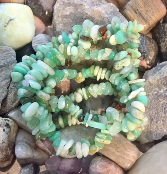 Hovedbilde Krysopras Chips Armbånd